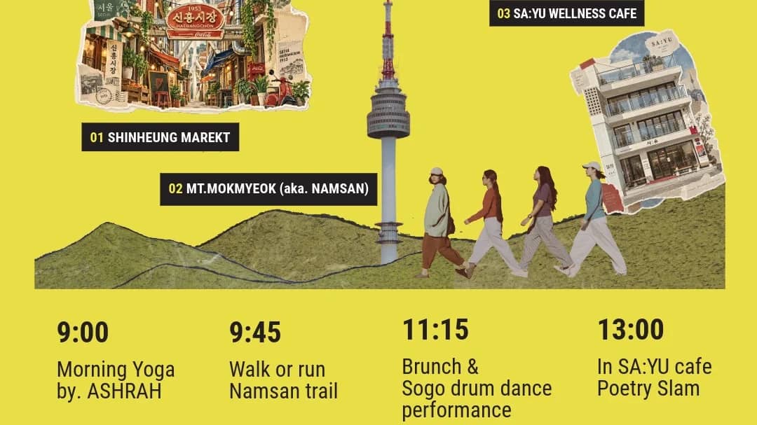 FREE Namsan Walk & Run + Market Brunch + Poetry Slam
