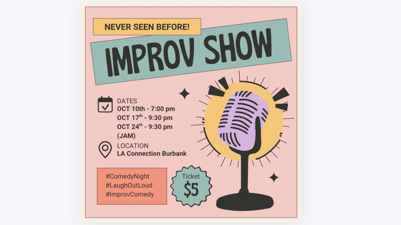Improv Show: COME SEE WHAT HAPPENS WHEN ANYTHING CAN HAPPEN!