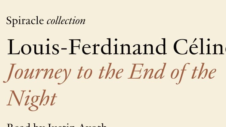 Journey to the End of the Night by Louis-Ferdinand Celine
