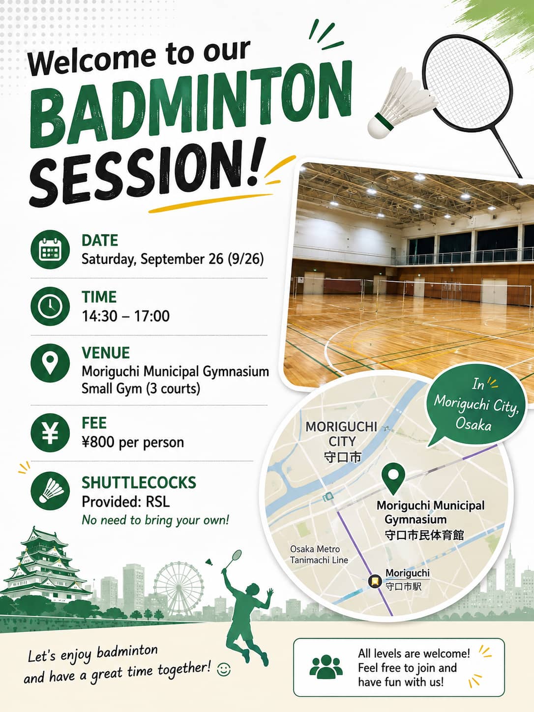 Badminton session! 📅