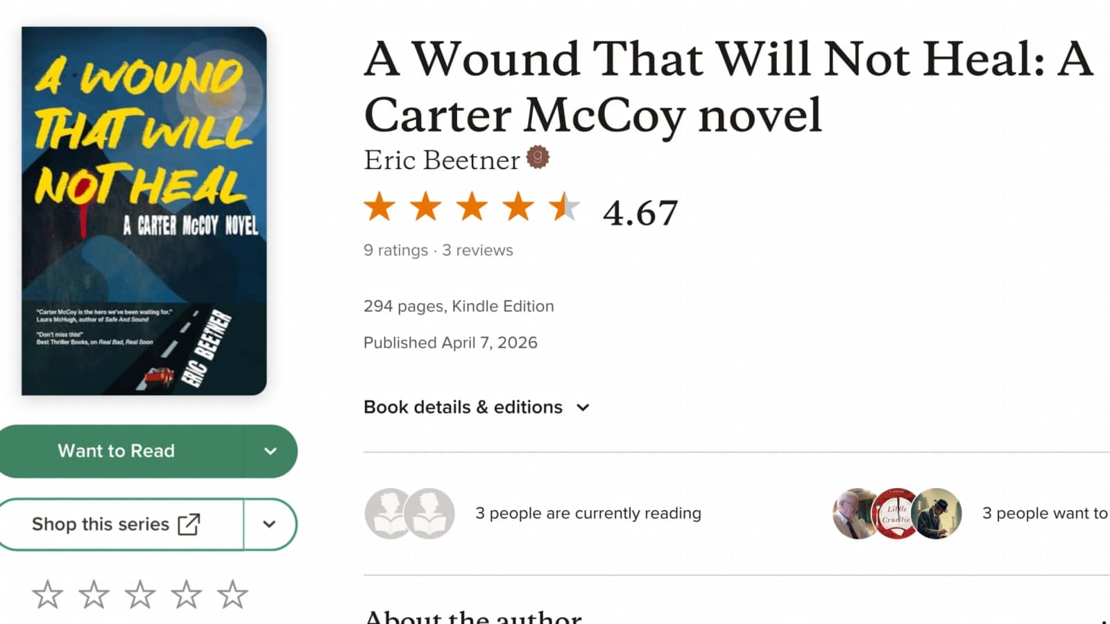 A Wound That Will Not Heal by Eric Beetner