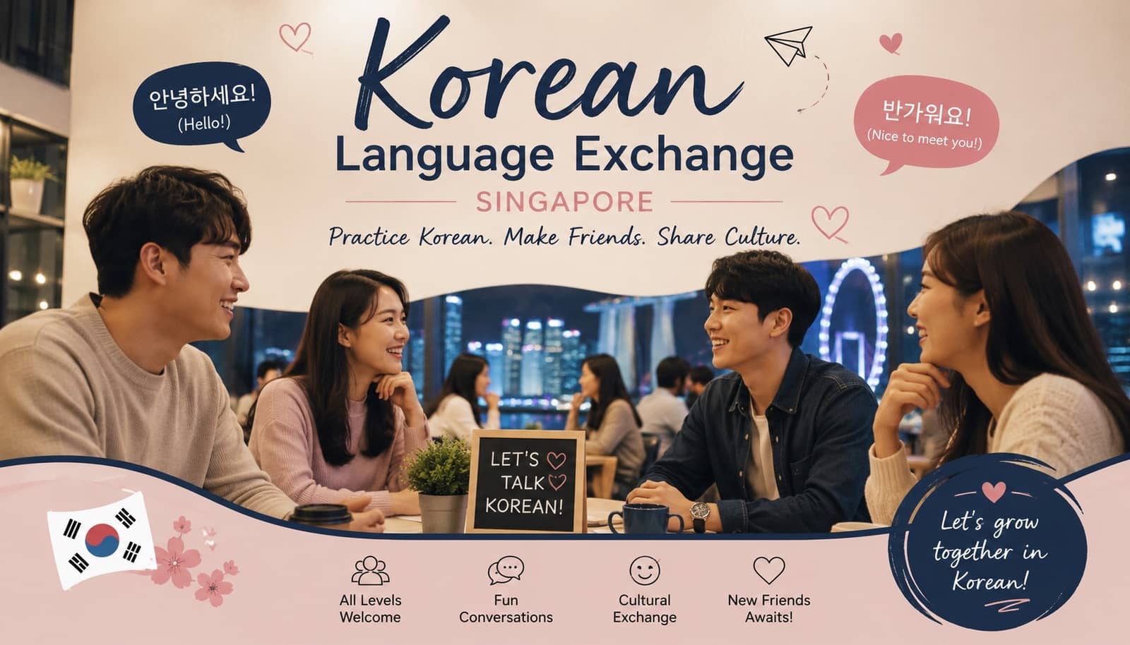 Relax Korean English chat over coffee