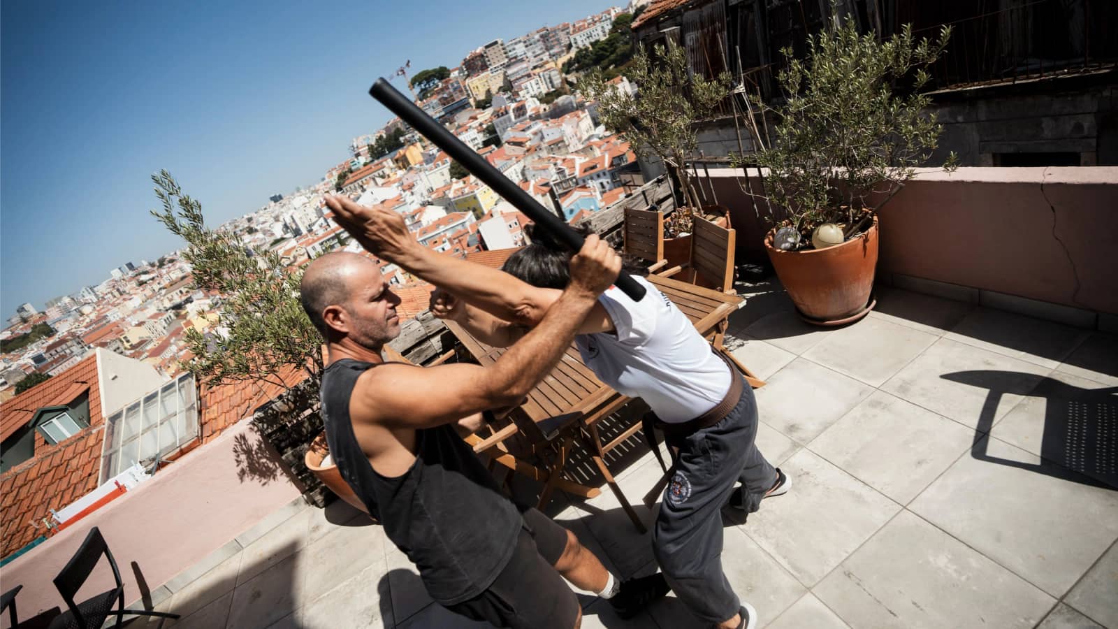 Krav Maga session with view
