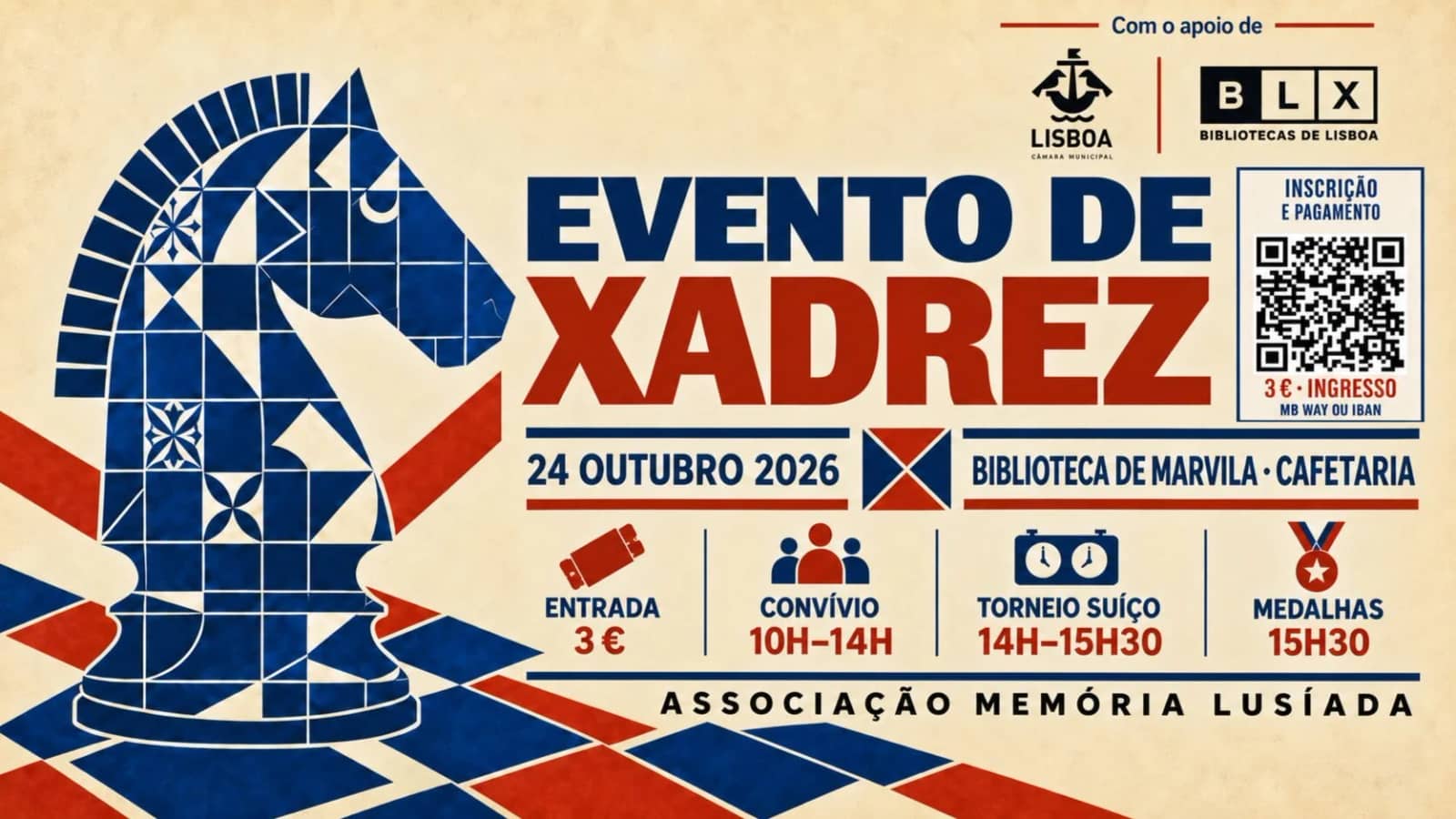 Chess Event (Socializing + Tournament)