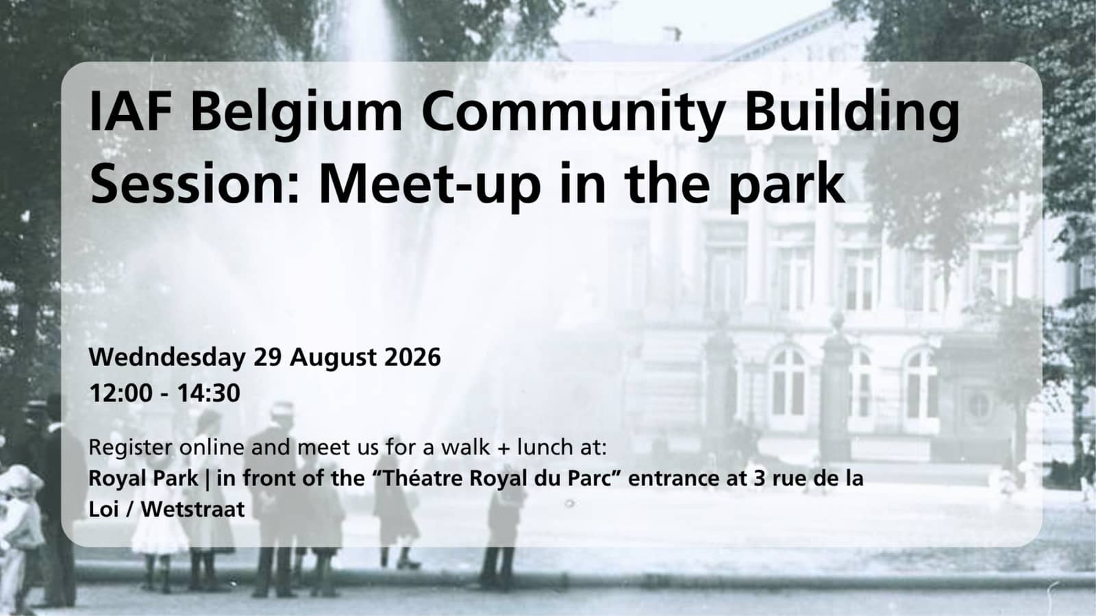 Facilitators meet-up in the park