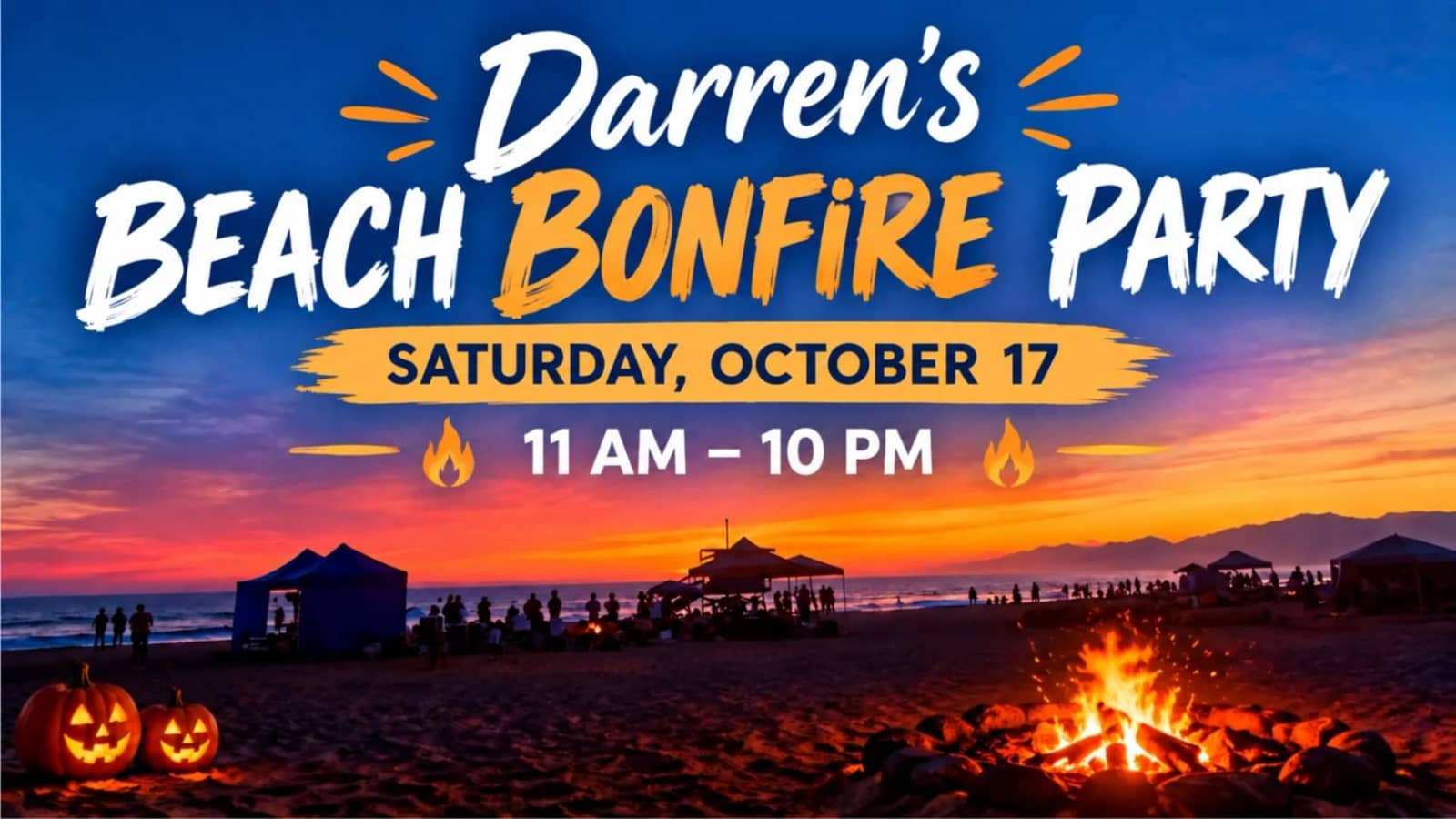 ๐ Darren's Beach Bonfire ๐ฅ | Beach Walk, Games, BBQ, Drinks & More ๐