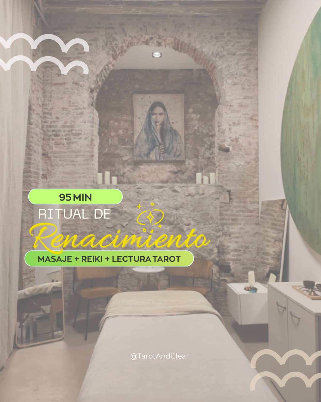Ritual Renacimiento | 95min | Masaje + Reiki + Lectura Tarot