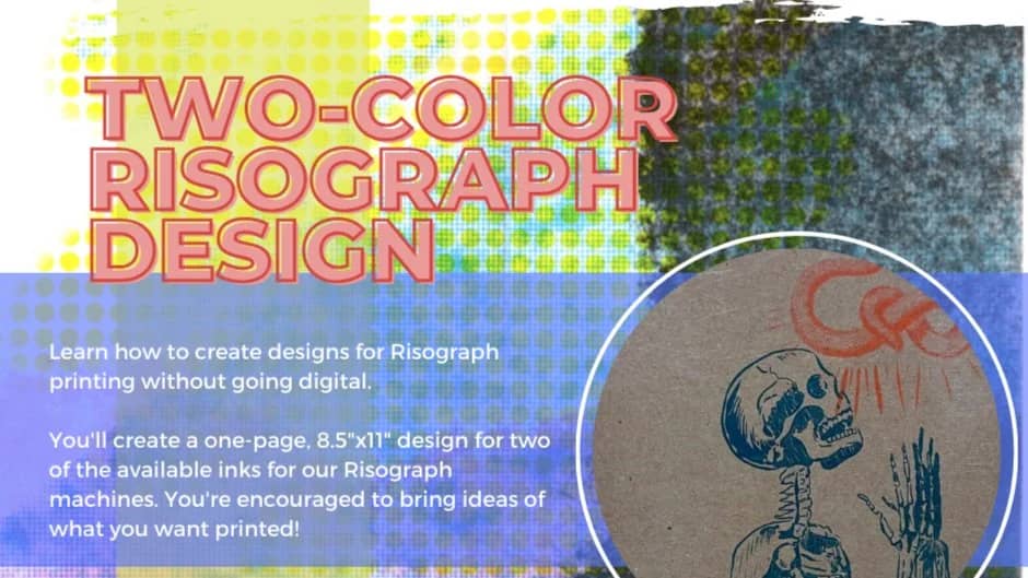 Two-Color Risograph Design on Paper