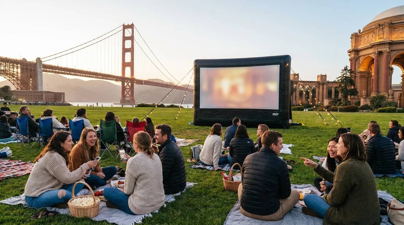 Blankets, Popcorn, & a Movie After Sunset | 20s & 30s
