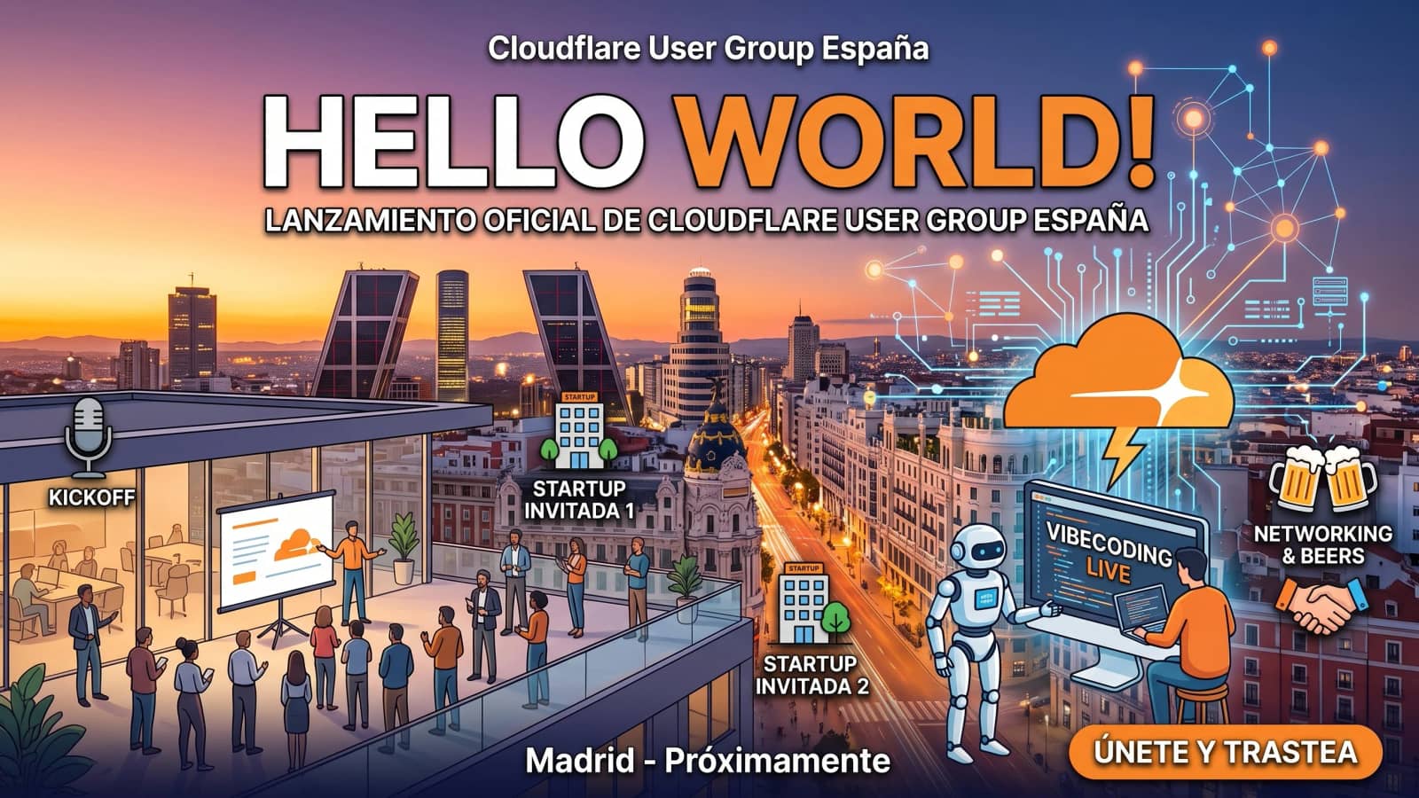 Hello World! Lanzamiento Oficial de Cloudflare User Group España