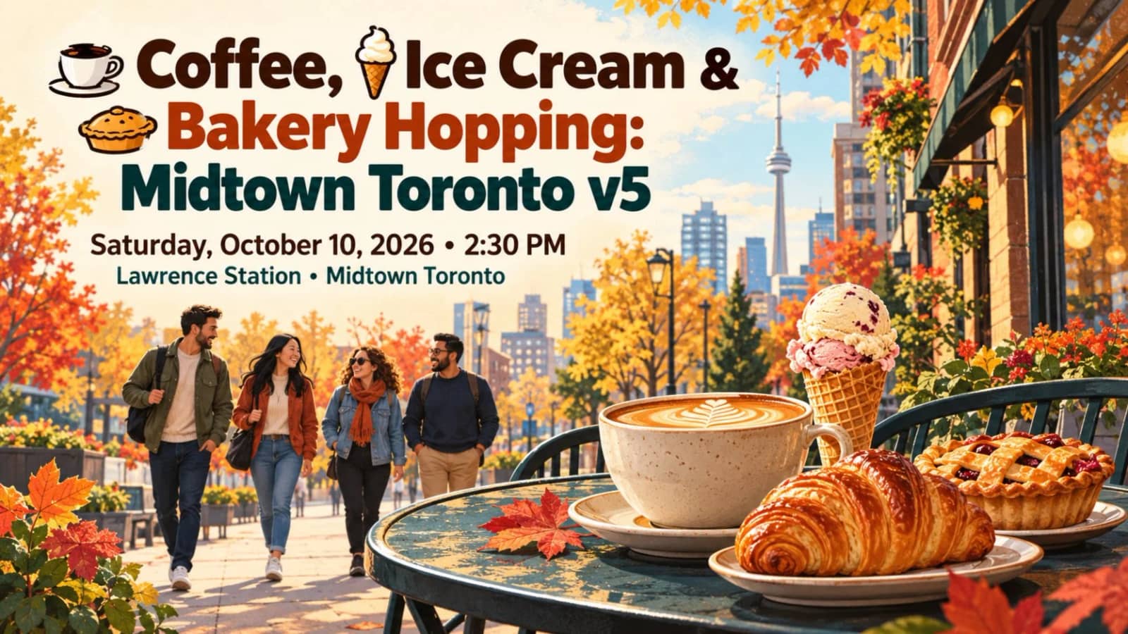 ☕ Coffee, 🍦Ice Cream & 🥧Bakery Hopping: Midtown Toronto v5