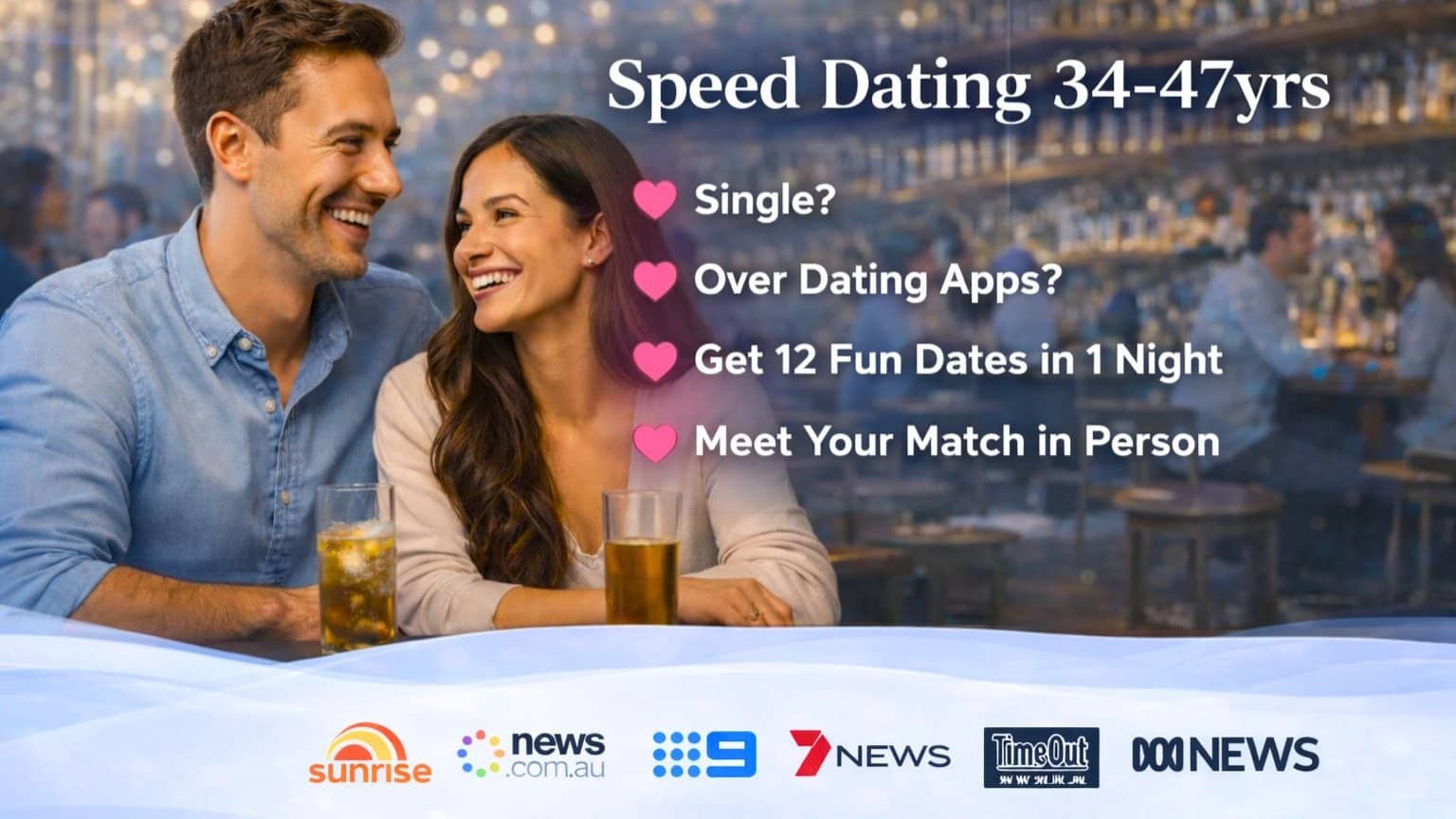 Speed Dating Night for 34-47yrsrs - 12 Fast Dates