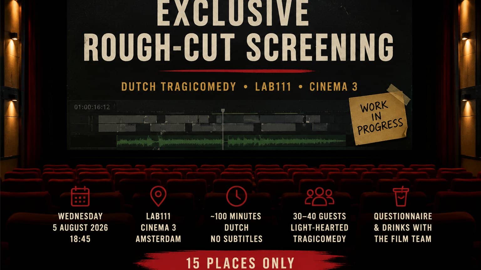 Exclusive Rough-Cut Film Pre-Screening at LAB111 🎬 (Dutch without subititles)