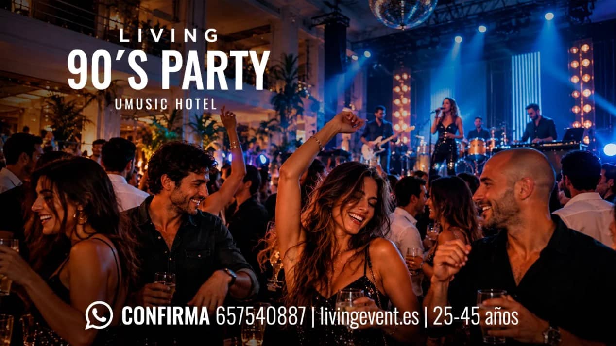 🎶 FIESTA DE LOS 90s · MÚSICA EN DIRECTO · UMUSIC HOTEL