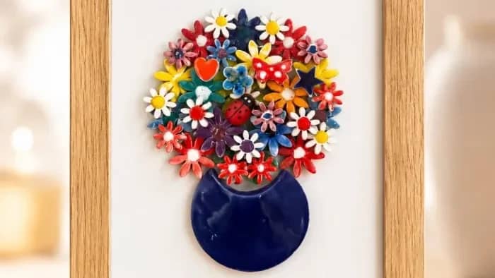 Ceramic Workshop: Sculpt a Flower Vase and Flowers on a Wooden Frame