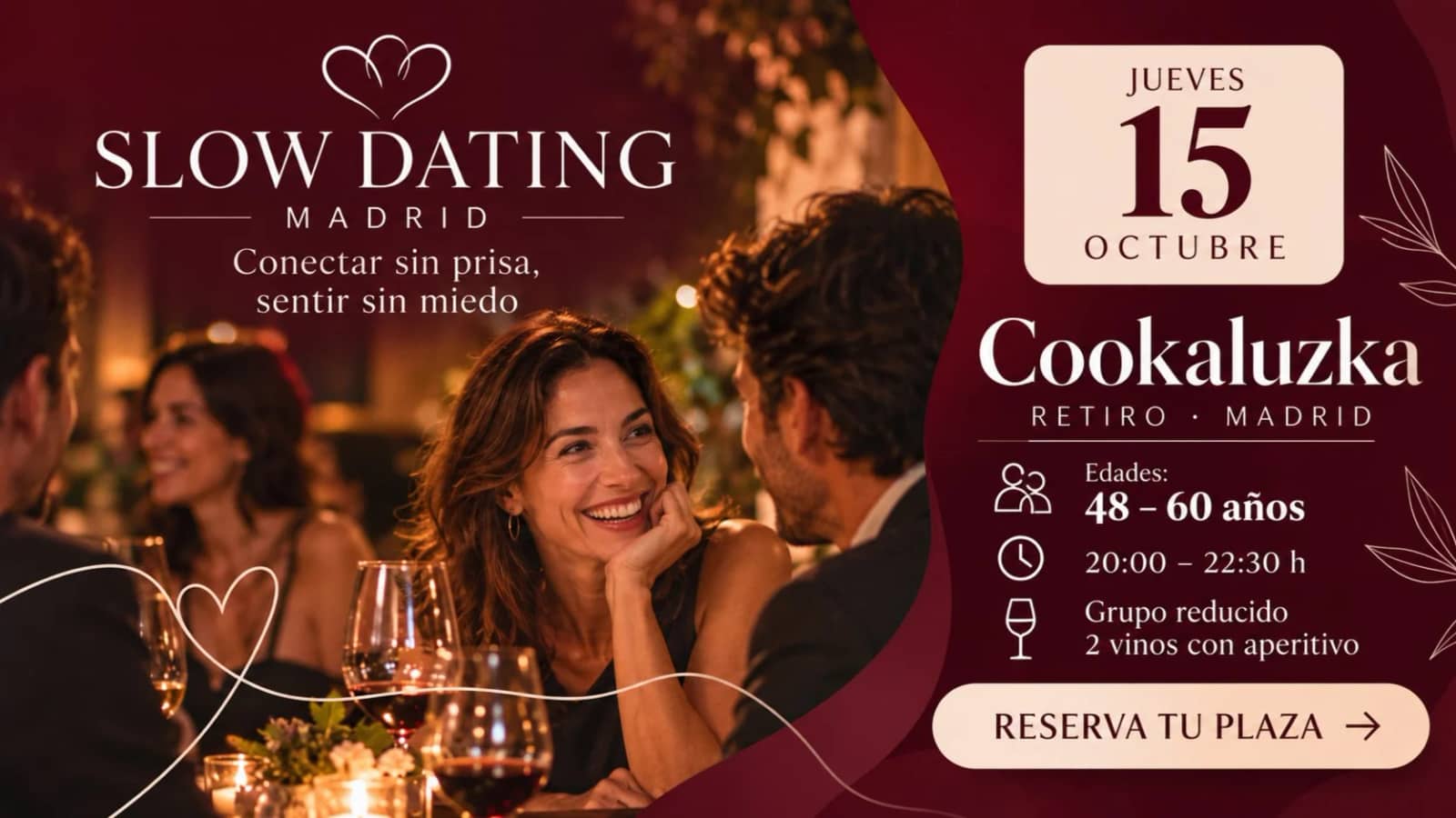 Slow Dating Madrid 48-60 Conexiones reales + Eneagrama