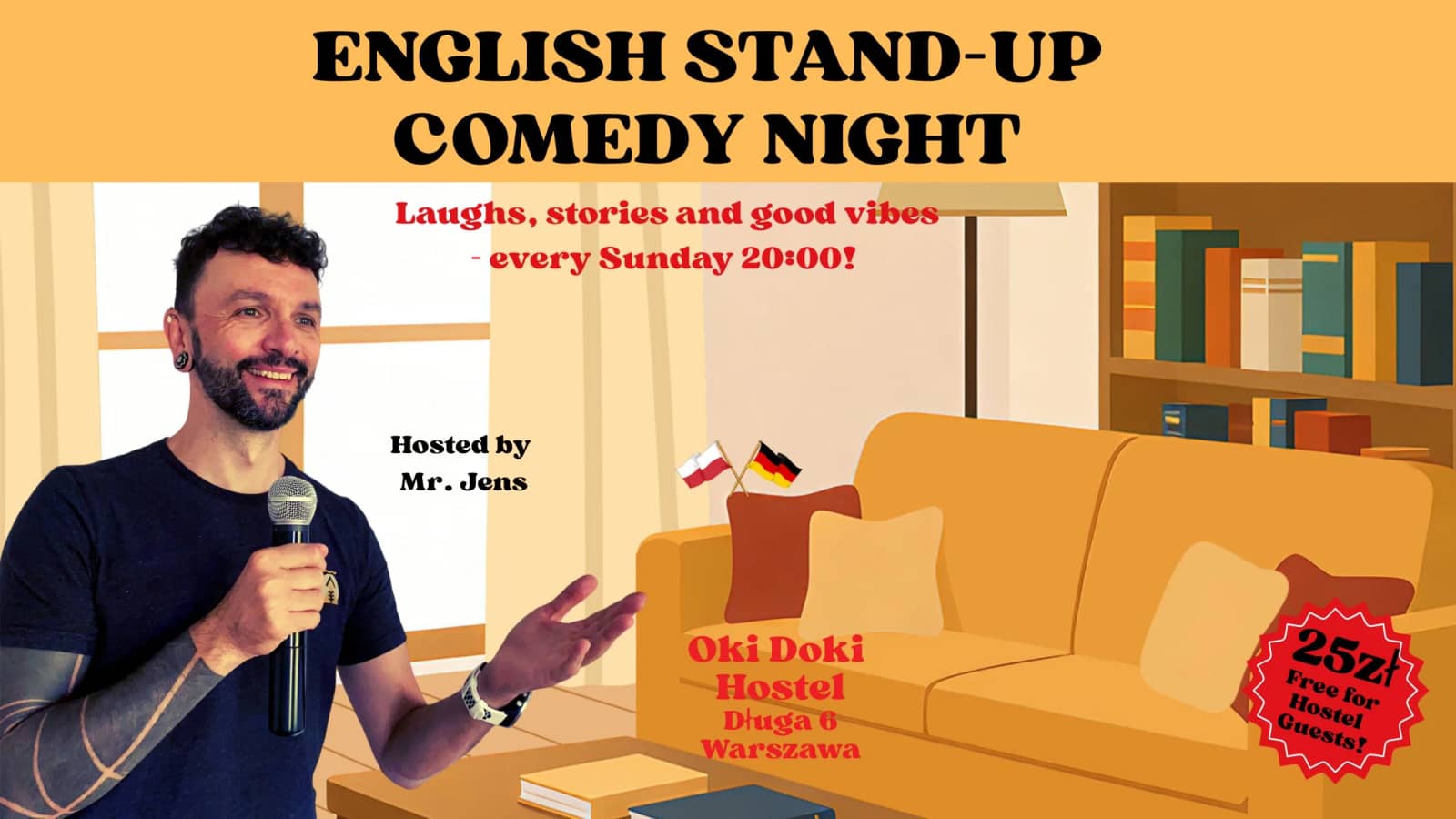 English Stand-Up Comedy: Oki Doki Open Mic