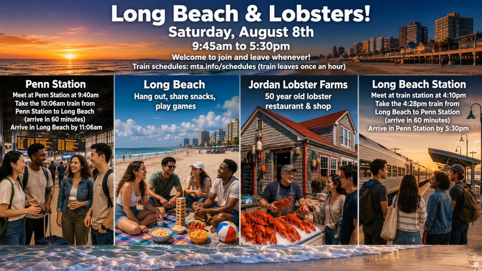 Long Beach & Lobsters! 🏖️🦞