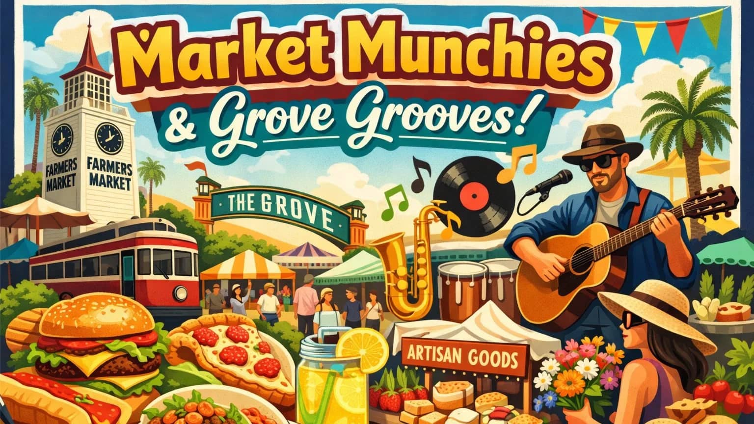 🥗 Market Munchies & Grove Grooves! 🎡- No Host