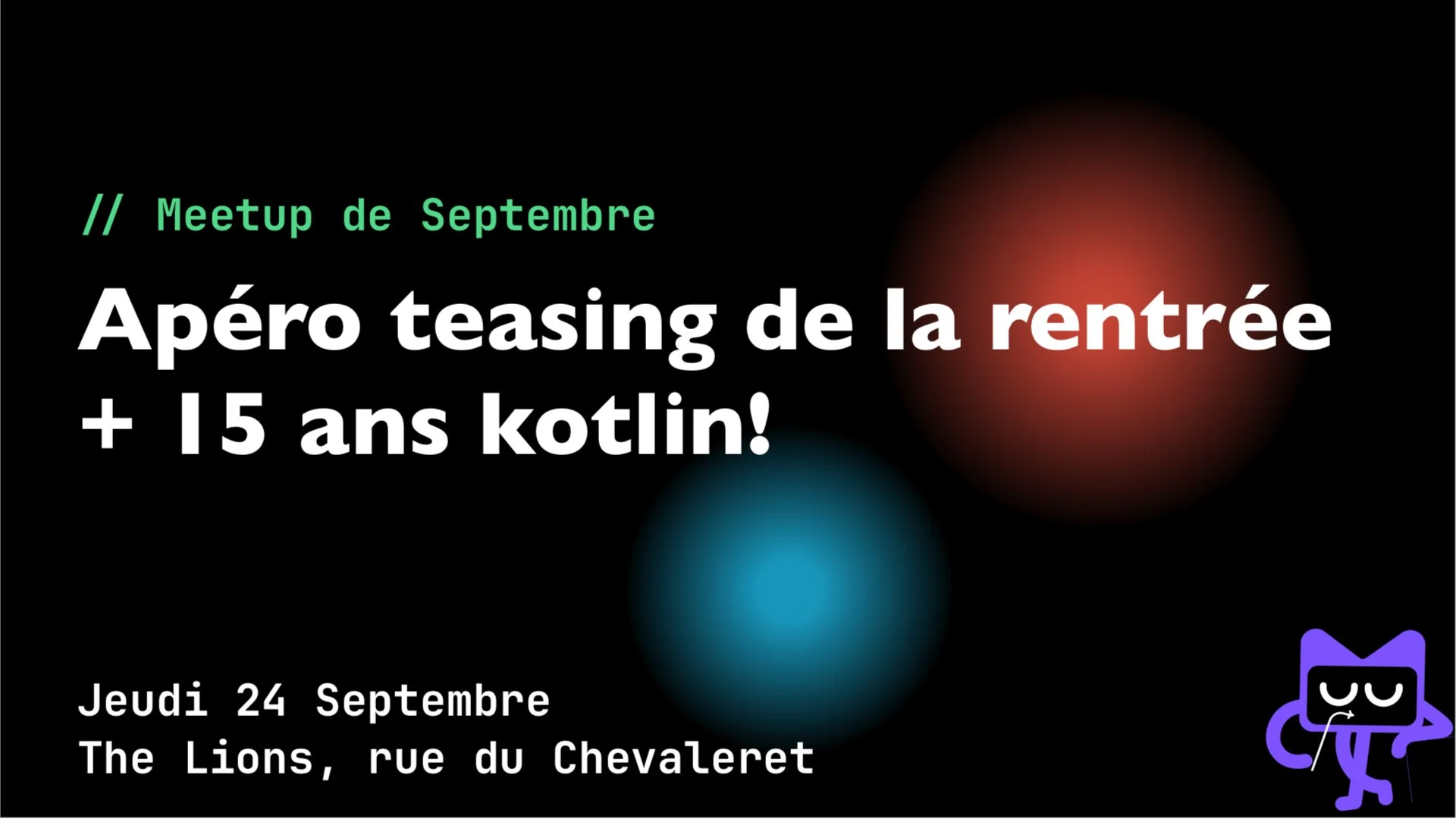 Back-to-school Apéro teaser + 15 years of Kotlin!