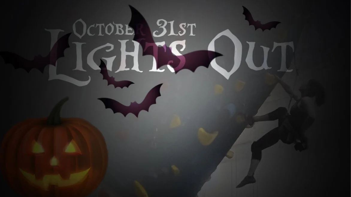 Lights Out Halloween Climbing