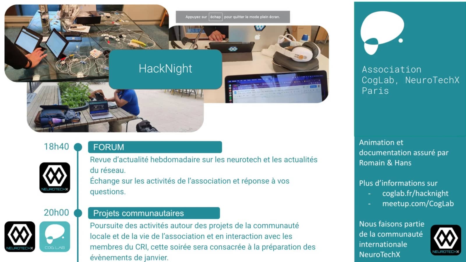 HackNight NeuroTechX Paris (hybride)