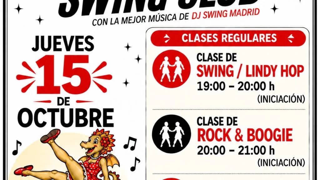 Jueves de Farándula Swing Club. Baile Social. Swing Rock & Roll y Blues