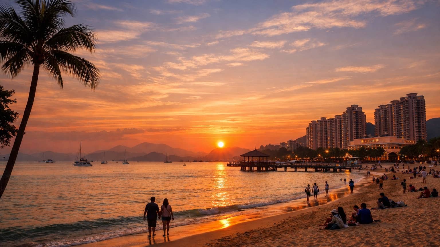 Summer Beach Sunset Workout - Beginner Friendly 🏃♂️ 🌊 Tuen Mun Golden Beach Sports Social Meetup (Beginner Friendly Beach Fitness)