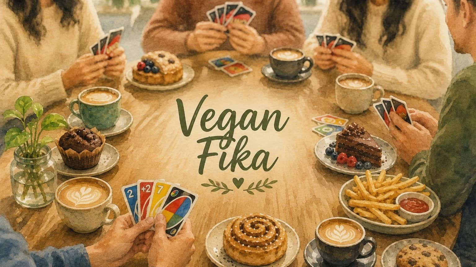 Vegan fika over games