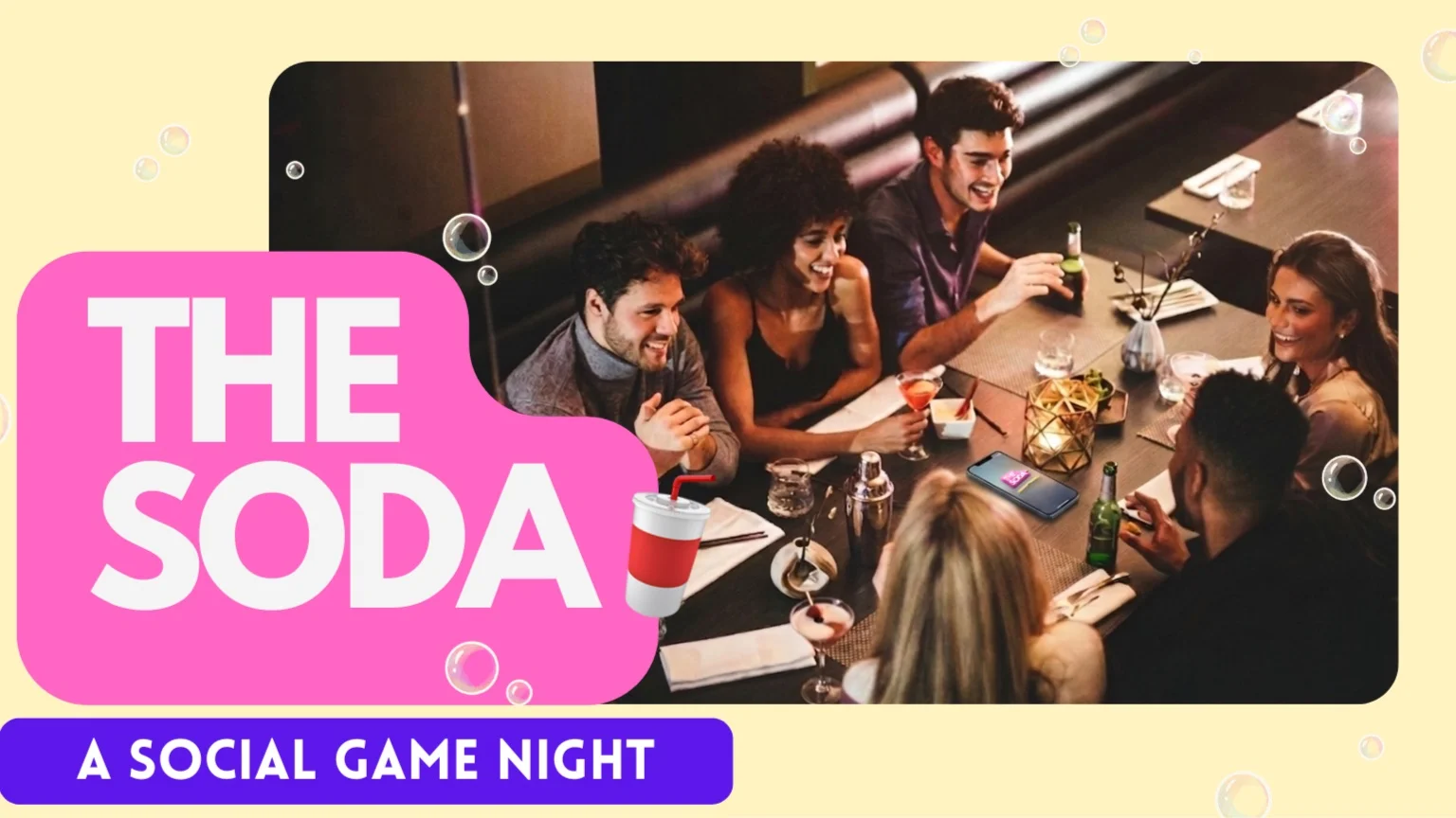 SpeakTiger: The Soda – A Social Game Night. Make new friends, skip small talk.