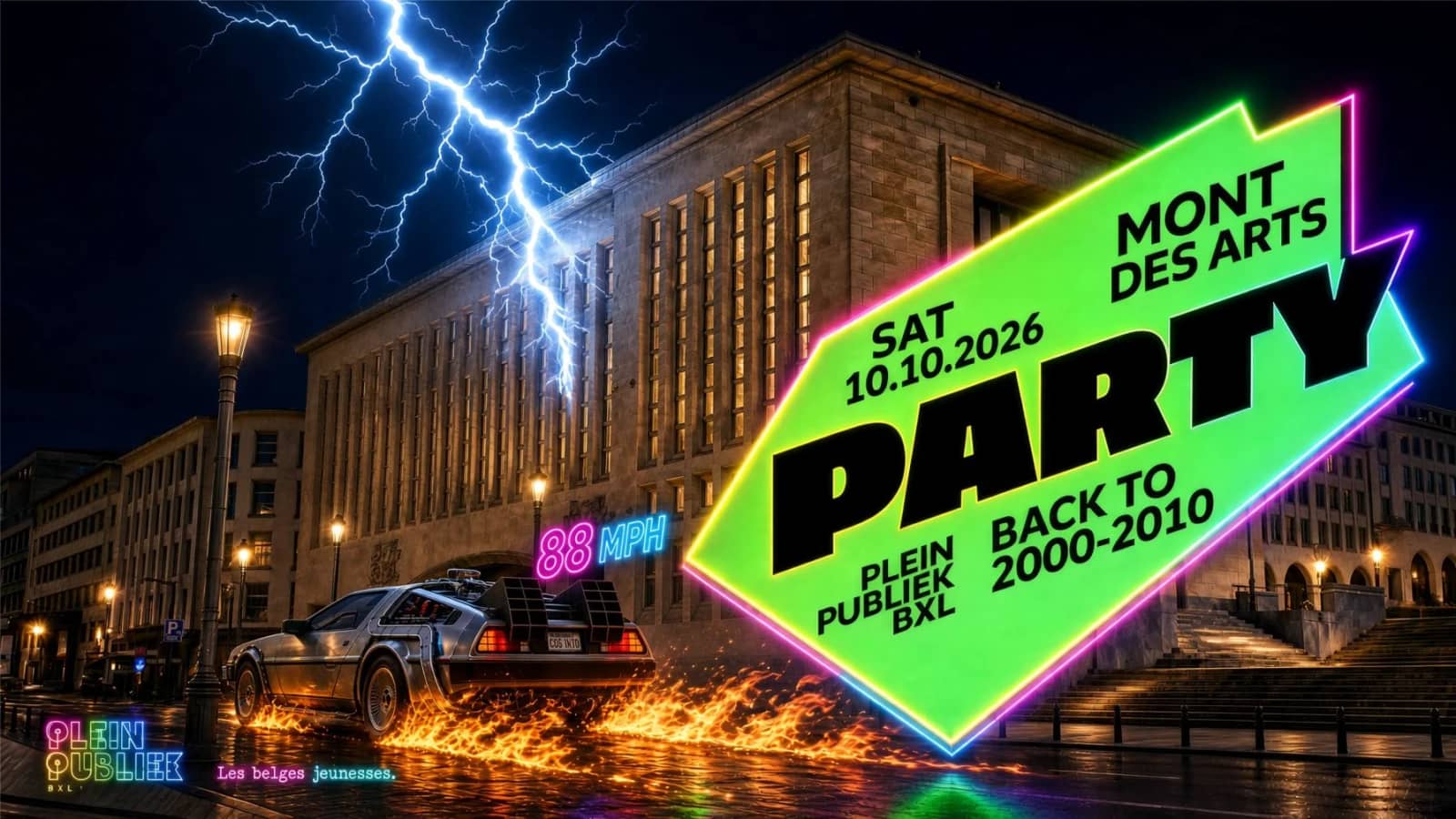 ✩ Mont des Arts PARTY • BACK 2 MUSIC 2000 • International Party at Plein Publiek