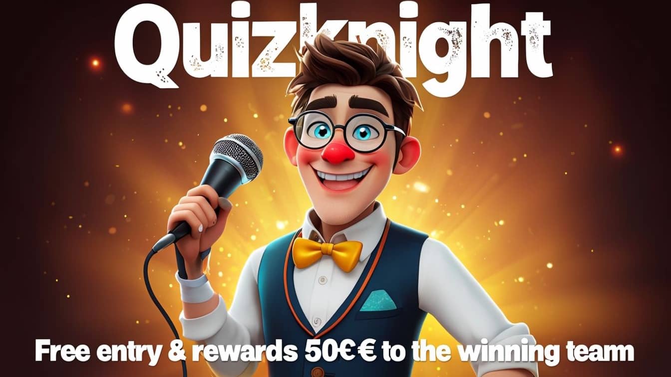 Quiz🤔probably the best Quiz in the city/rewards50€🏆Free entry
“English”