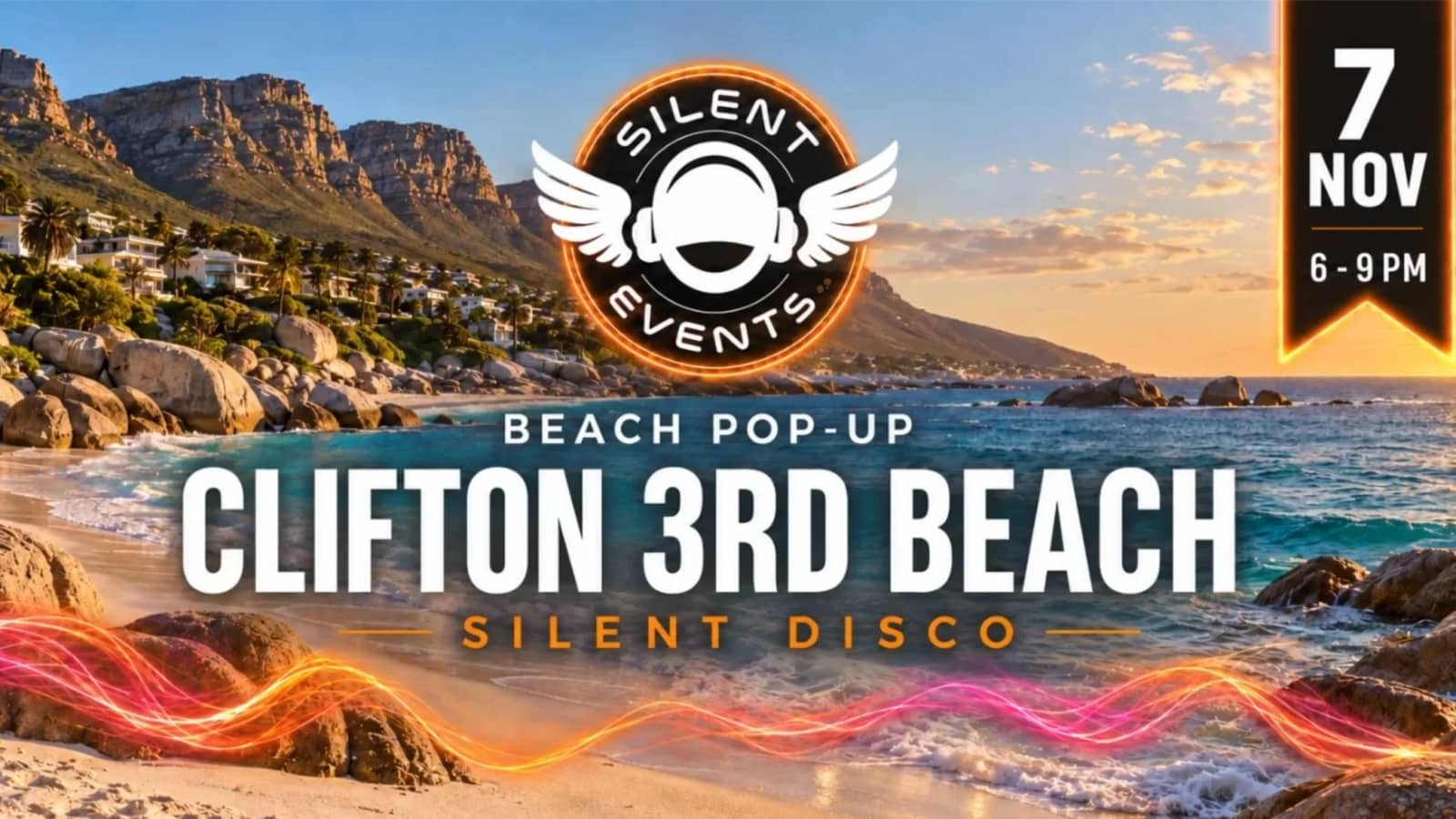 Silent Disco on Clifton 3rd Beach