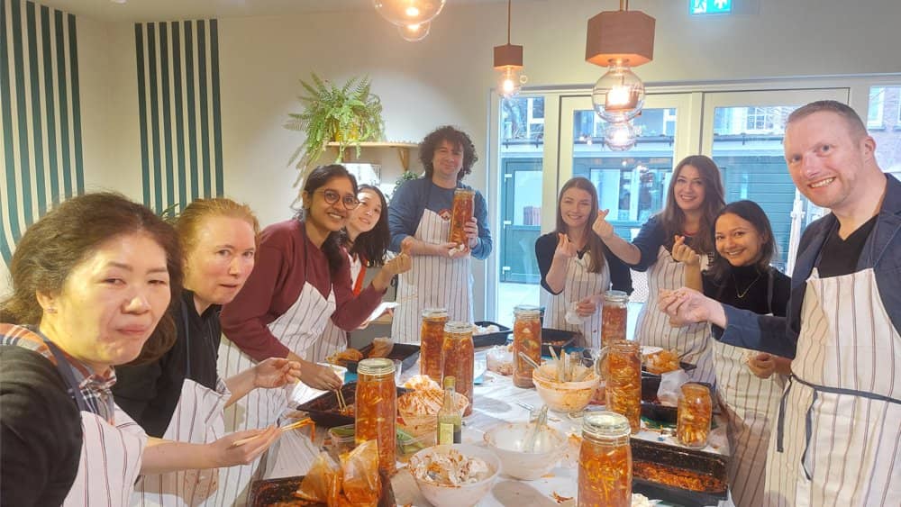 Learn to make spicy Kimchi! - Amsterdam cooking class. Make and Take!