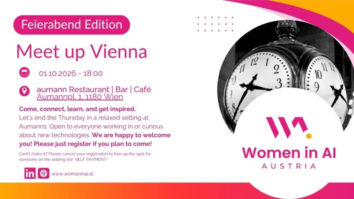 Women in AI Austria Vienna Meet up. Feierabend Edition.
