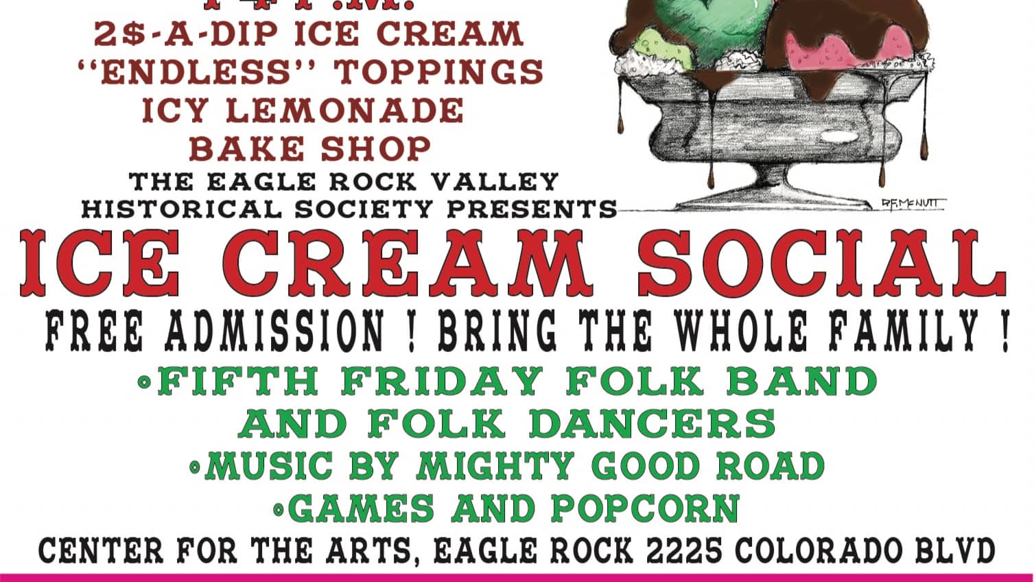 Ice cream social - Eagle Rock Valley Historical Society