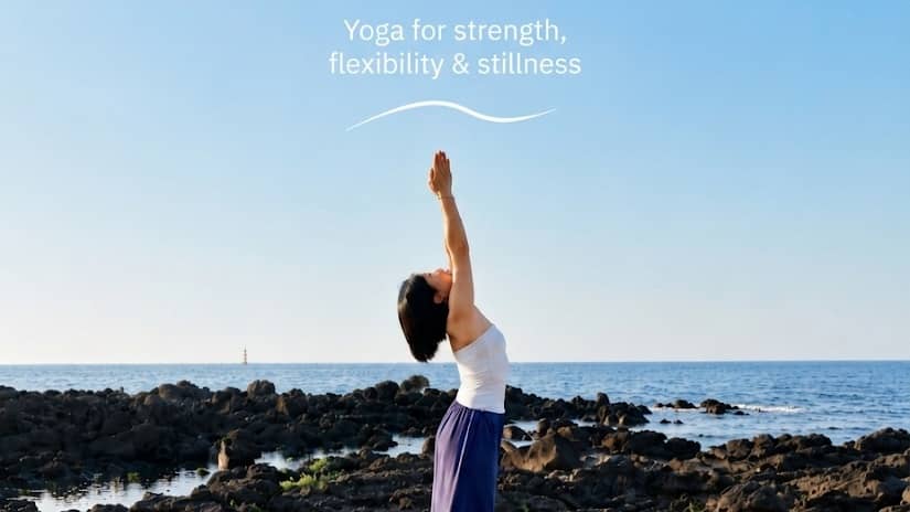 🩵 English Yoga for strength, flexibility & stillness