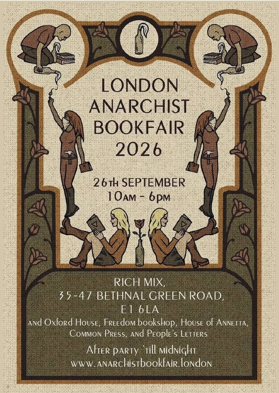 LCC Bookfair Crawl & Social at London Anarchist Bookfair