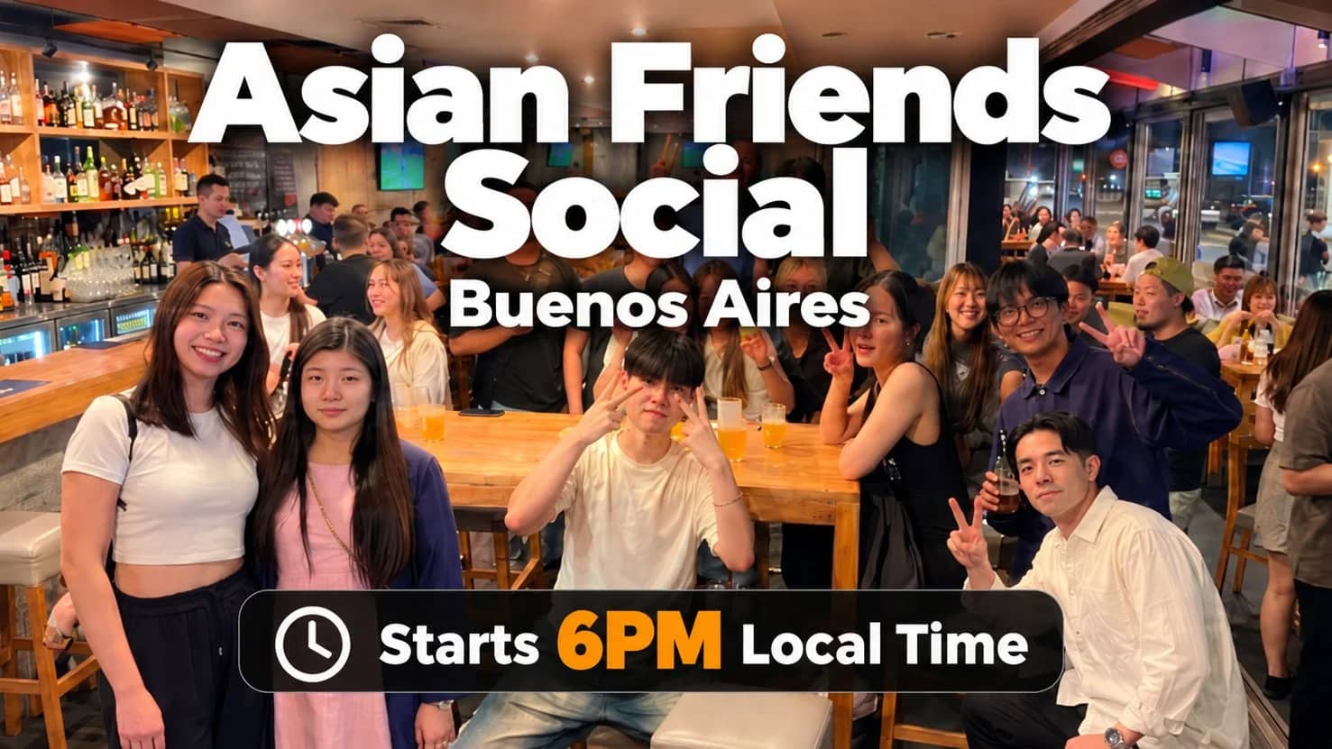 🍜Asian Background Social: Lounge Asia (Easy English) @ Buenos Aires 6pm