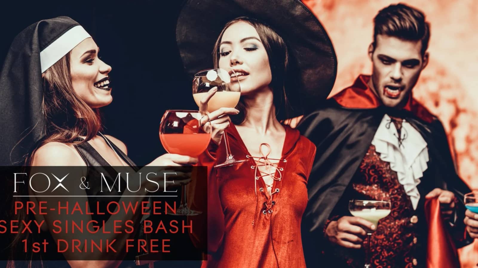 Pre-Halloween Sexy Singles Bash | 1st Drink FREE | Luxury Lingerie Giveaway