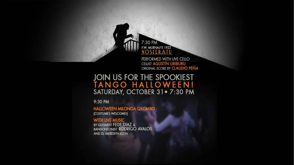 Special Halloween Milonga Qilombo, Movie & Social Dance with LIVE MUSIC