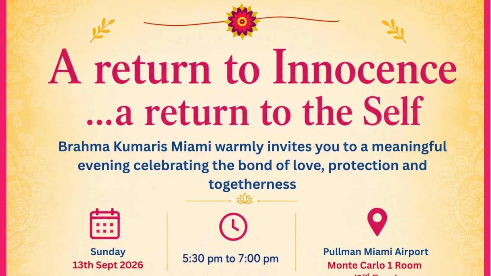 Special Event ~ A Return to Innocence ... a return to the Self