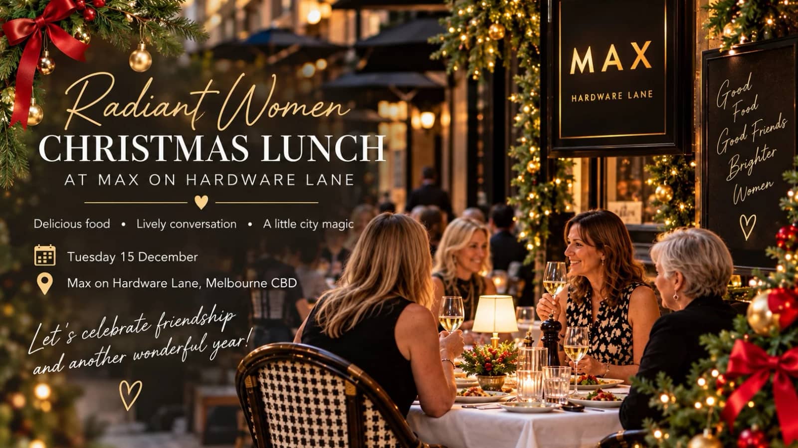 Tuesday Christmas Lunch @ Max on Hardware Lane Melbourne 3000 π