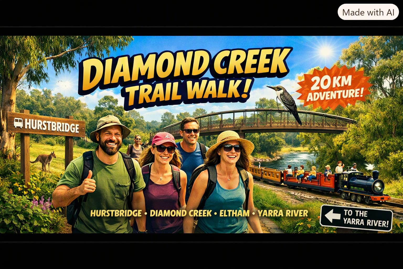 🌿 Eat Drink Dance (and Big Walks): The Full Diamond Creek Trail Adventure 20km