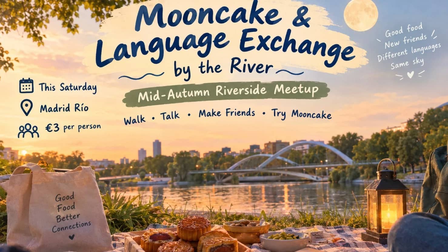 Mooncake & Language Exchange by the River — Mid-Autumn Riverside Meetup