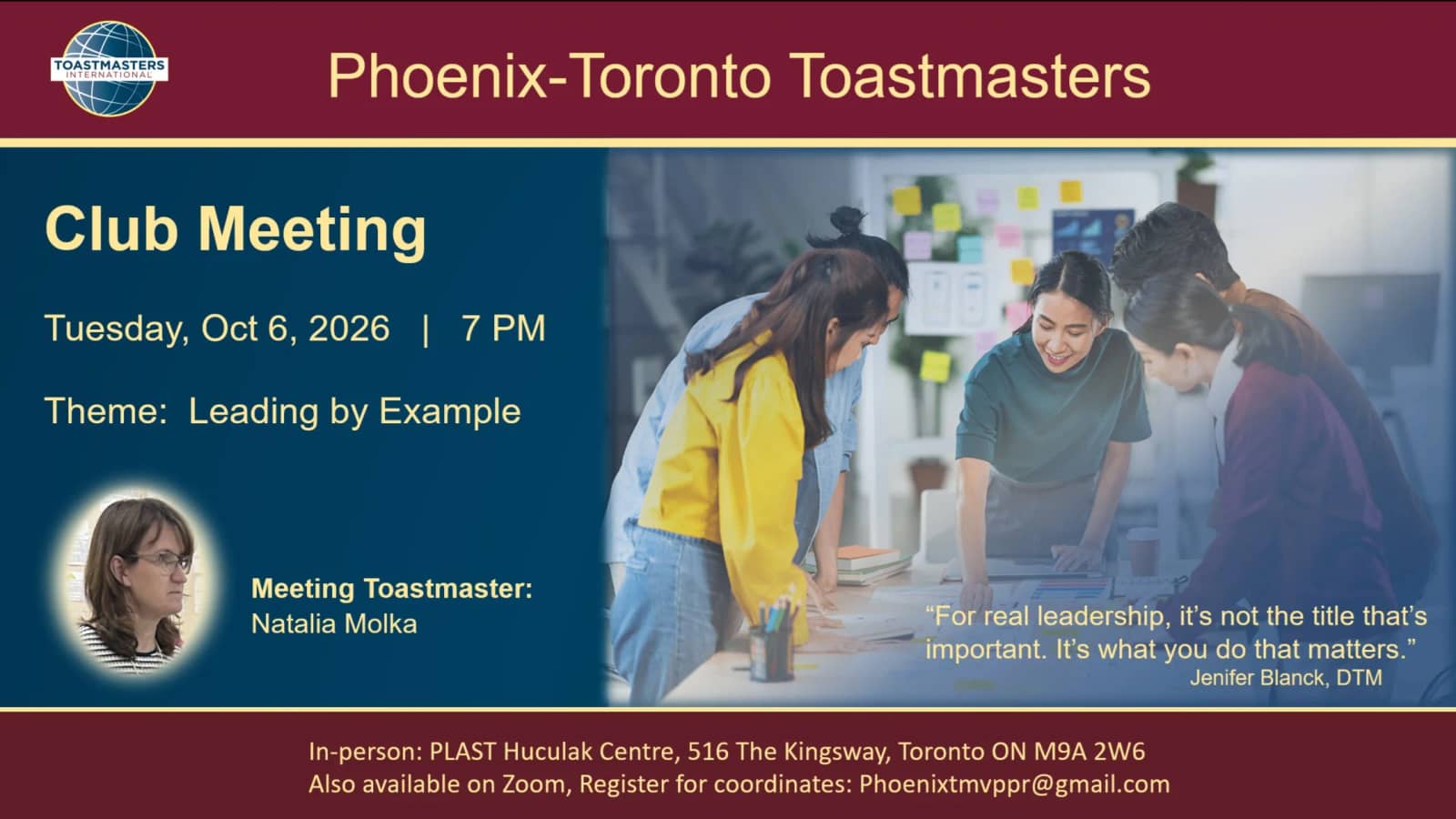 Phoenix-Toronto Toastmasters Club Meeting