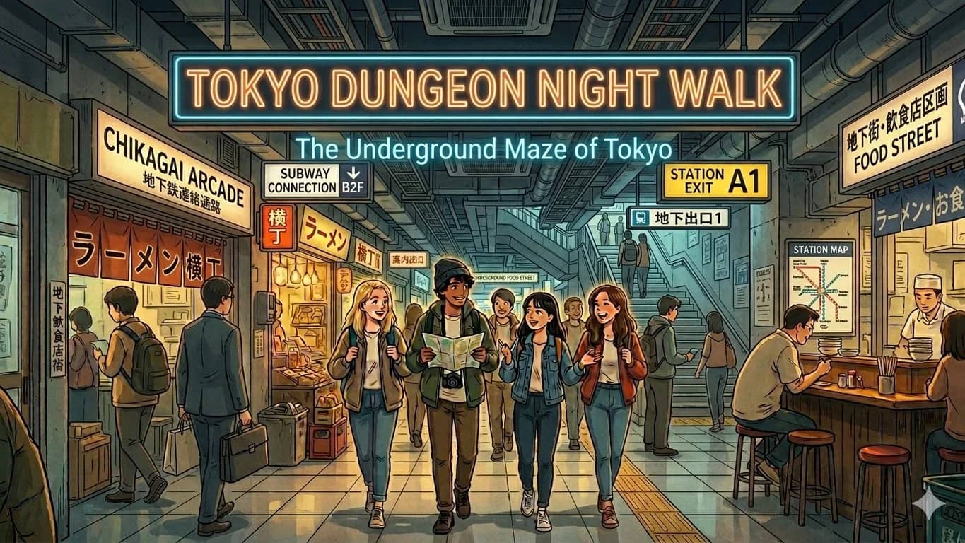 🌙🔦✨ Tokyo Dungeon Night Walk 🚶♂️🚶♀️ 【Vol. 4】 Underground Forests 🌳