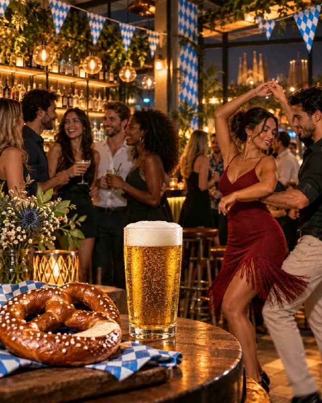 OKTOBERFEST PARTY 🍺🥨 & FREE SALSA-BACHATA CLASS 💃 + LA BIBLIO AFTER-PARTY