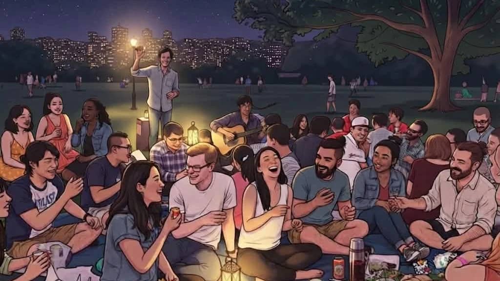 International Night Picnic in Harajuku 🌙 Free Shot & Snacks