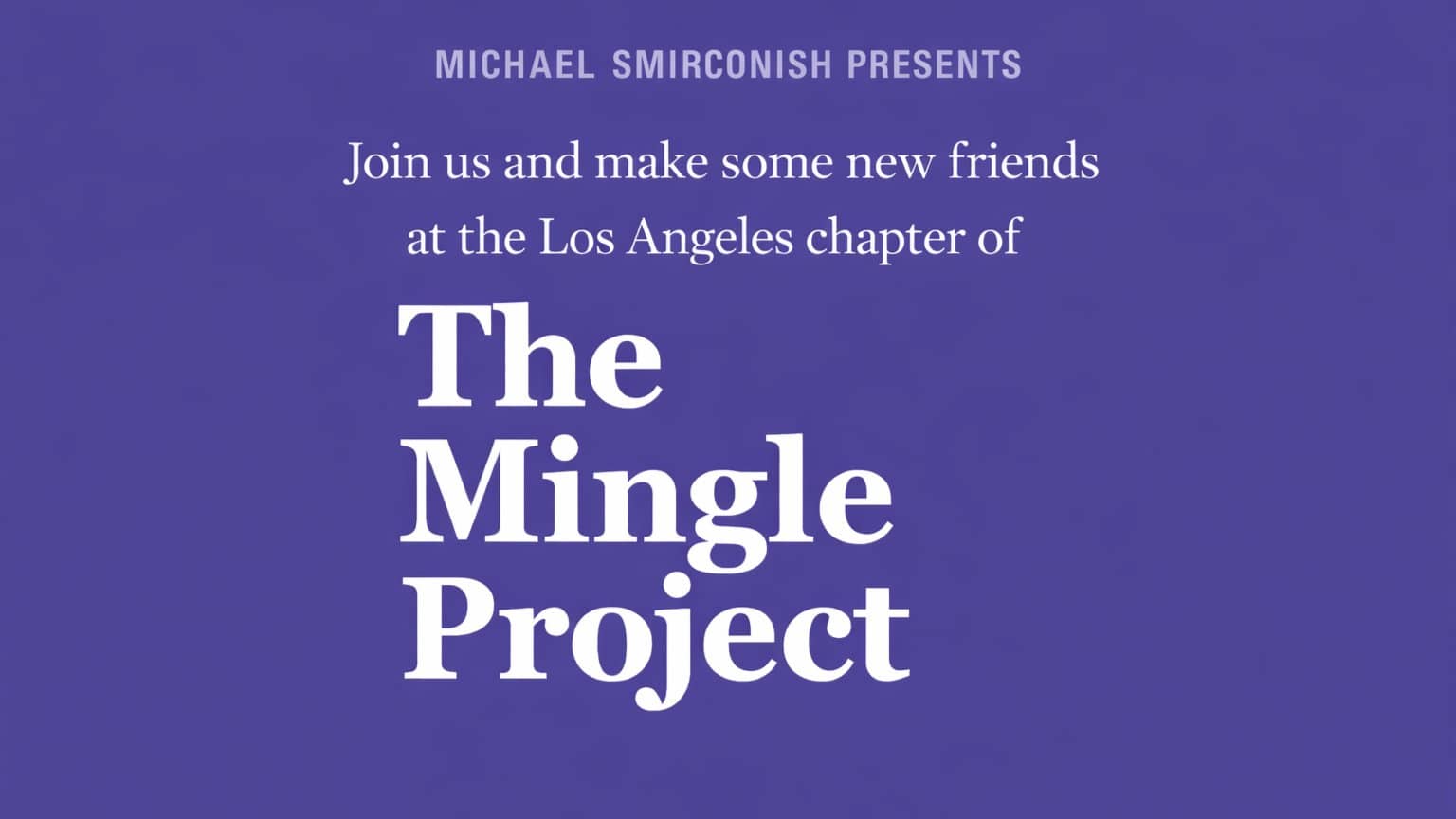 Smerconish Mingle Meetup